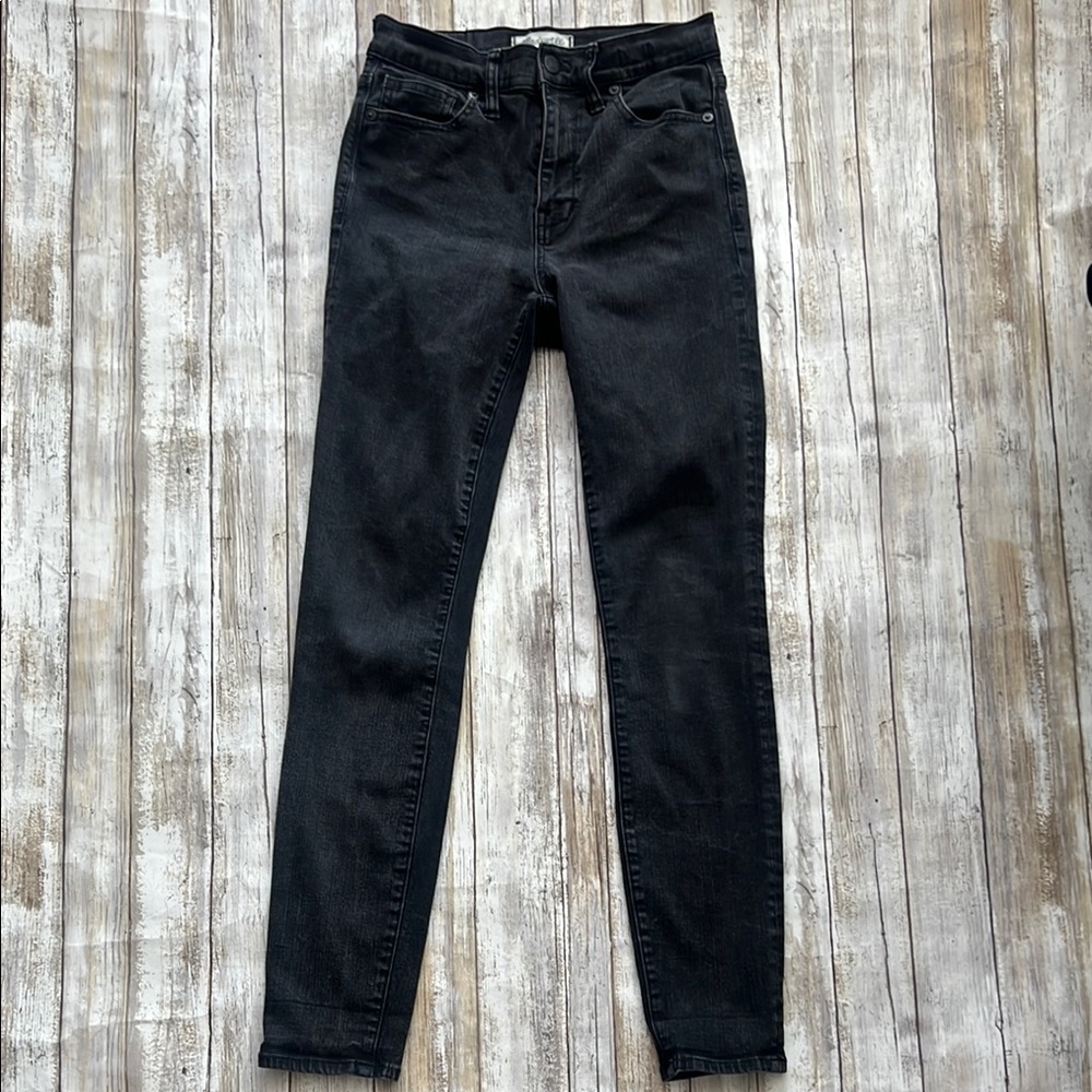 Madewell High Rise Skinny Black Denim Jeans Size 27